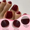 LoveOurHome 240pc Burgundy Press on Toenails Women Fake Toe Nails