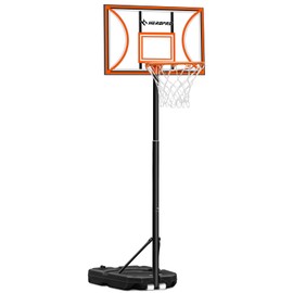 HEROPRO Kids Basketball Hoop Outdoor, 32 Inch Shatterproof Backboard (Red)