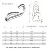 Pack of 2 - Carabiner snap hook 316 A4 stainless