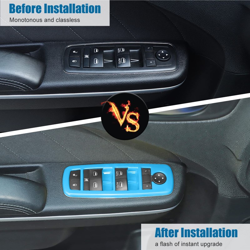 Voodonala Window Lift Switch Trim for 2011-2025 Dodge Charger Durango,