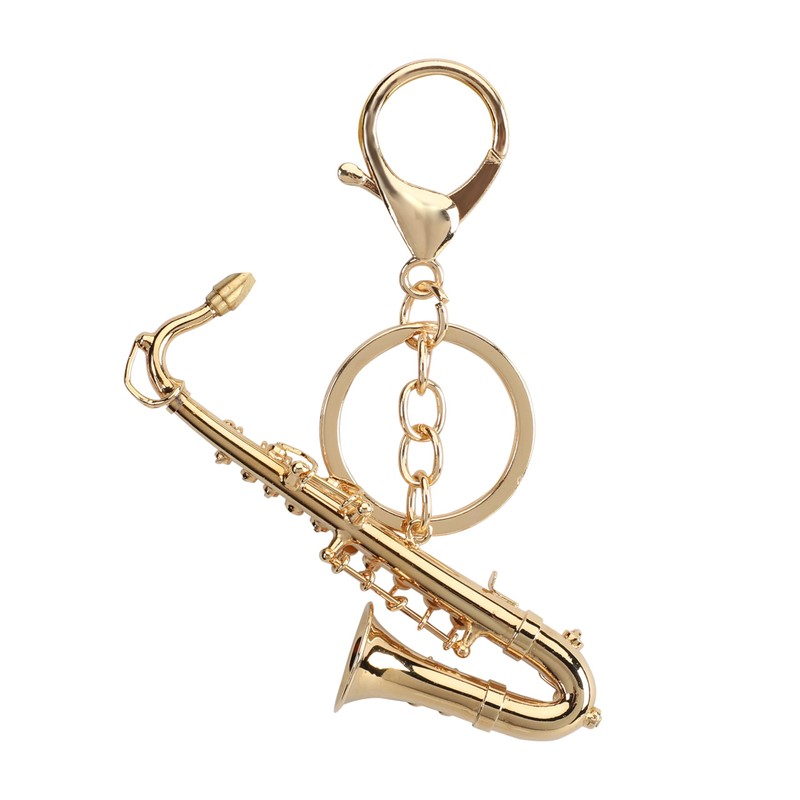 MoonEmbassy Key Holder, Saxophone, Miniature Saxophone, Musical Instrument Gift, Case