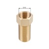 sourcing map Brass Threaded Pipe Fitting G1/2 Male X G1/2