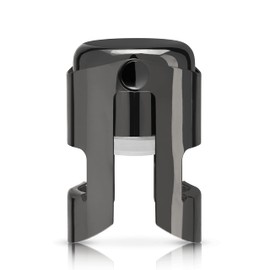 Viski Gunmetal Champagne Stopper, Sparkline Wine Keeper, Champagne Sealer, Prosecco Stopper, Champagne Lovers Gifts, Set of 1, Black