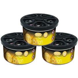 Flava Flava Couture Car Air Freshener Tin - Billion (Pack of 3) - Strong, Odour Eliminating Designer Perfume Inspired Car Accessories ?C Premium Scented Air Freshener for Men or Women - Lasts 60 Days