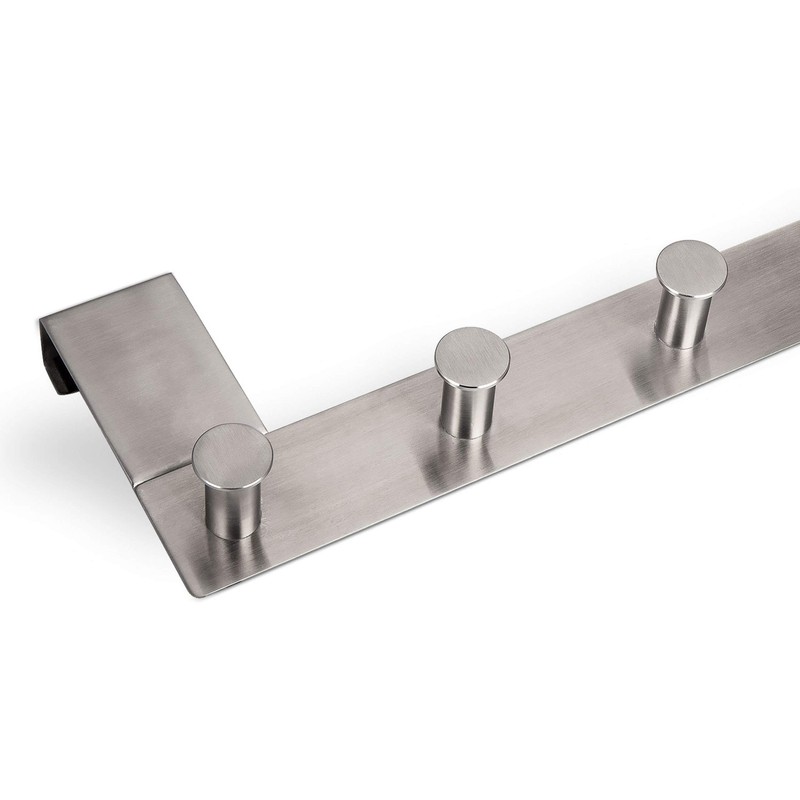 LINEA Over-The-Door Hook Rail with 6 Hooks Real Stainless Steel