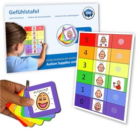 Autism Supplies & Developments DE_FB Plastic Notice Board and Keyring Blue