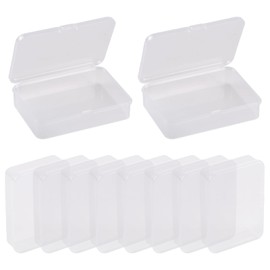 Wisebom Small Storage Boxes, 10 Pieces, Storage Box with Lid, Small Plastic Box, Sorting Box, Storage Organiser for Playing Cards, Small Items, Beads, Pills, Jewellery (10.5 x 7.5 x 2.5 cm)