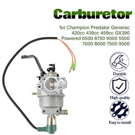 MOPASEN Gasoline Generator Carburetor Kit Huayi P27-1D for Champion Predator Generac 420cc 439cc 459cc GX390 Powered 6500 8750 9000 5500 7000 8000 7500 9500