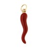 Lucchetta - Small Gold Red Chilli Pepper Pendant | Lucky