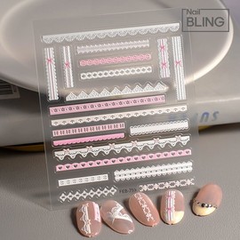 Tweed Pattern Lace Nail Sticker FEB759 / 트위드패턴 레이스 네일스티커 FEB759