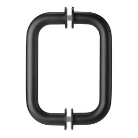 Kolet Shower Door Handle, 6 Inche Center to Center Glass Shower Door Handle, 304 Stainless Steel, Heavy Duty with Hidden Screw, Compatible with 1/4" to 1/2" Glass, Matte Black