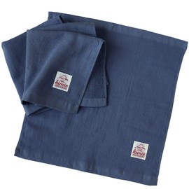 Hiorie Hand Towels, Denim Color, Gauze Towels, Set of 6, Navy, Made in Japan, Quick Drying, Gauze, Compact, Approx. 13.4 x 13.4 inches (34 x 34 cm)