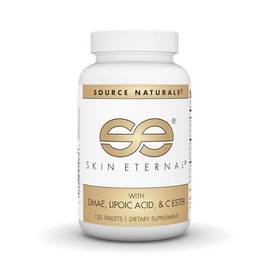 Source Naturals Skin Eternal, con DMAE, ácido lipoico y éster C, para un apoyo saludable de la piel - 120 tabletas | Antioxidant Support | with DMAE, 