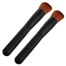 OHPHCALL Elegant Makeup Foundation Brush 2pcs Set Soft Bristles for Liquid Foundation Travel-friendly Easy to