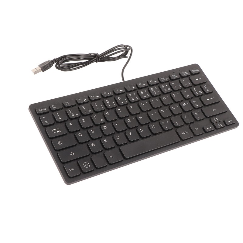 Computer Keyboards Ergonomic Design UltraThin Mini Durable Wired 78 Keys