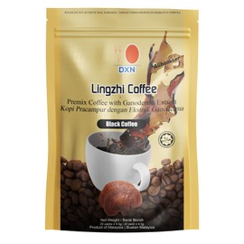 Alibooster DXN Lingzhi Schwarzer Kaffee ohne Zucker – Original – Ganoderma Reishi – 20 Beutel x 4,5 g