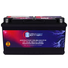 Mighty Max MM-H8 Group49 12V 95Ah 160RC 900CCA Replaces MercedesBenz GL350 10-16