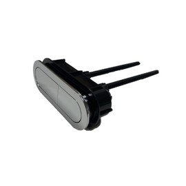 Chrome Oval Dual Flush Button (4.5-inch X 1.5-inch) (5-inch rods)