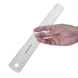 Westcott English and Metric Shatterproof Ruler, Clear, 12"