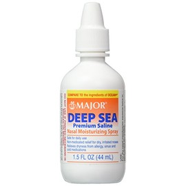 Deep Sea Saline Nasal Spray Generic for Ocean Nasal Moisturizing Spray 1.5 oz per Bottle Pack of 12 Bottles