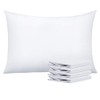 NTBAY 4 Pack 100% Brushed Microfiber Plain Pillowcases, 1800 Super Soft and Cozy, Wrinkle, Fade, Stain Resistant with Envelope Closure Bed Pillow Cases, 50x75 cm, White