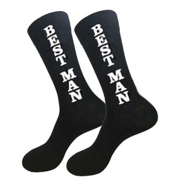 Men's Groom Socks Groomsman Gifts For Men Him Wedding Proposal Funny Novelty Socks Great Gift for Men Women (CA/US, Alpha, Medium, Regular, Regular, 1, Best Man)
