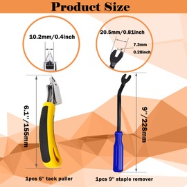 Sunxeke Sunxeke 2Pcs Heavy Duty Upholstery and Construction Staple Remover with Upholstery and Construction Staple Puller Tack Puller Tool, for Furniture, Floor,Photo,Carton Frame
