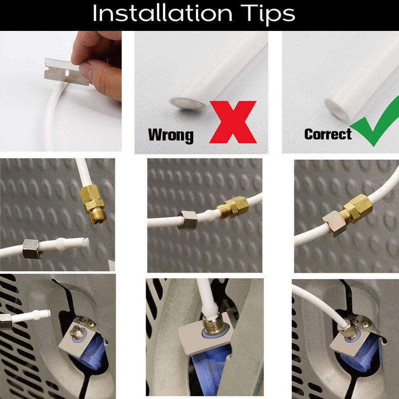 Frizzlife IMC-1 Ice Maker Fridge Water Line Installation Kit Fits