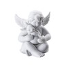 Angel Small White Matt Angel with Rabbit
