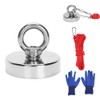 Strong Powerful Round Salvage Fishing Magnet with 20m Rope Kit