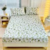 Mateju Single Fitted Sheets Floral Pattern, Soft Microfiber Bed Sheets