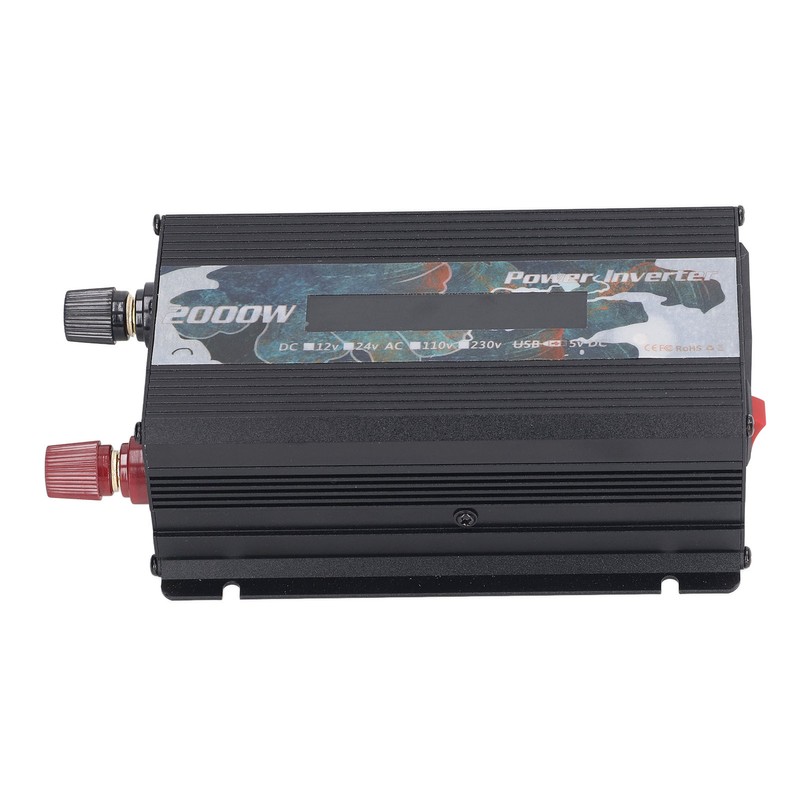 2000W Solar Car Inverter with Fan LCD Screen DC to