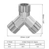 uxcell Pipe Fitting G1/2 Male Thread Y Shape 3 Way