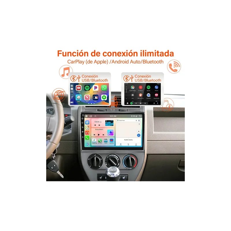 Auto Estéreo Jeep Compass Patriot 2007 2008 Carplay 64gb