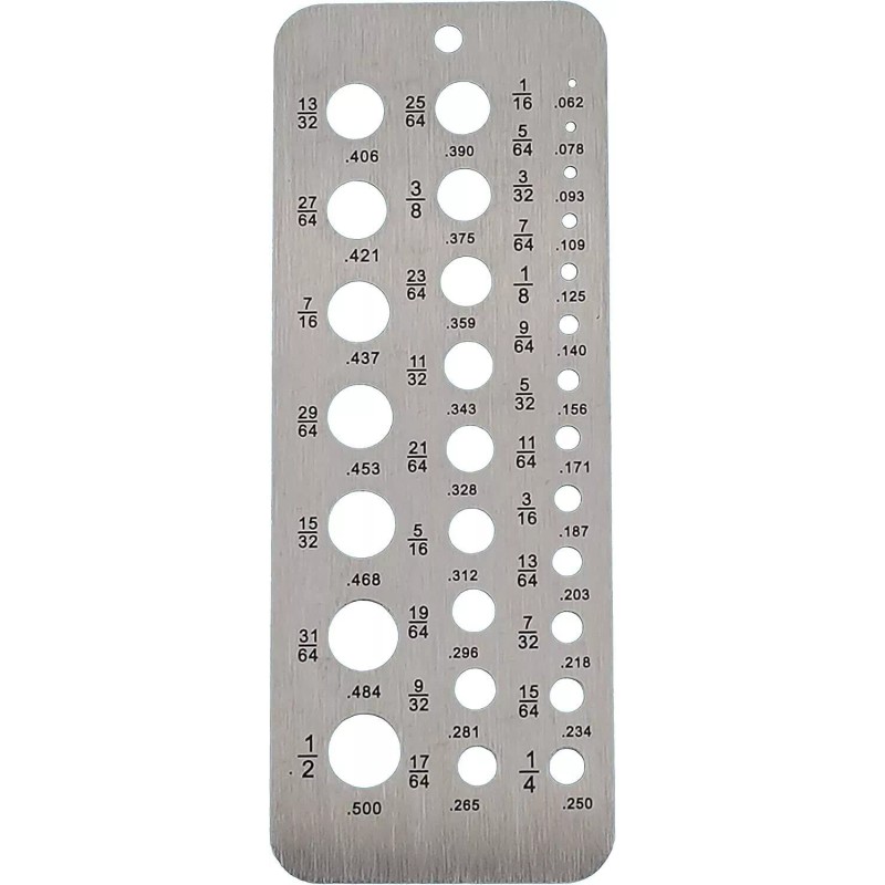 CTT 29 Sizes Index Stainless Steel Drill Gauge Bolt Wire