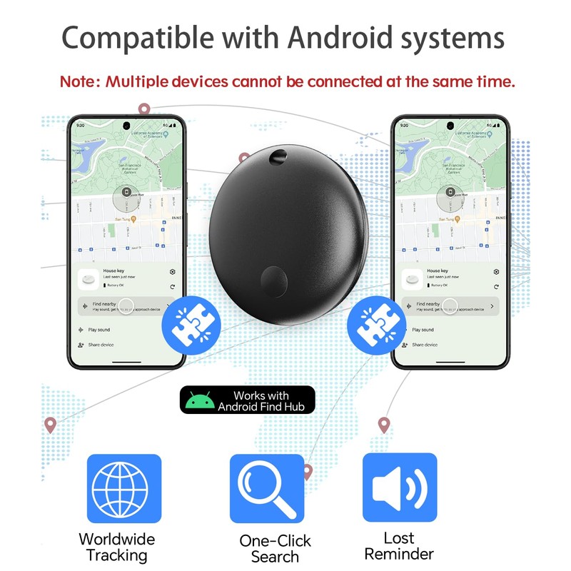Air Tracker Tag IP67 Waterproof Bluetooth Tracker, Keychain Finder, Item