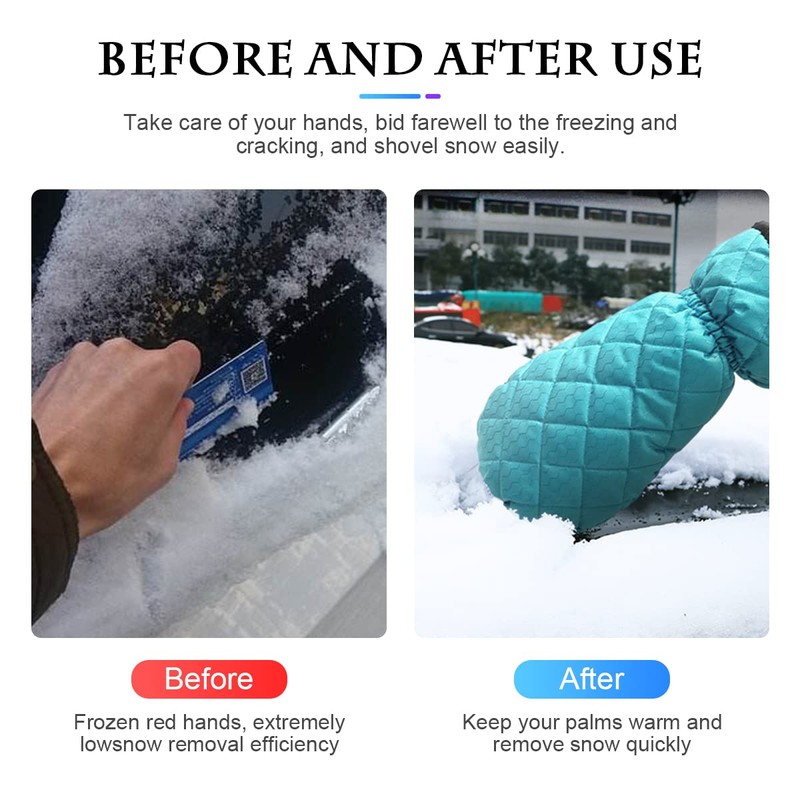 CGEAMDY Ice Scraper with Glove, Car Windscreen Scraper with Glove,