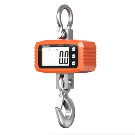 1000kg Digital Crane Scale & Hanging Scale - Aluminium House Stainless Steel Handle| Multi-Use for Gym, Hunting, Travel (Luggage), Farming, Fishing | High-Precision LCD Display, Orange