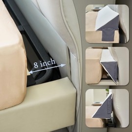 jakoola Bed Wedge Pillow for Headboard, Bed Gap Filler Twin, Foam Triangle Pillow Wedge for Headboard Gap(0-6") Bed Wedge Gap Filler Close The Gap Between Mattress and Headboard/Wall,(39"x6"x4")
