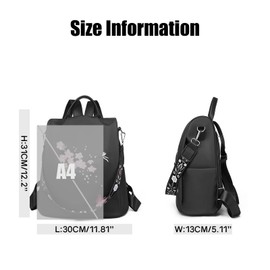 Ray-Velocity Anti Theft Women Backpack Waterproof Fashion Backpack Shoulder Bag for Lady Girl Dailyuse Travel Work School (Butterfly Black)
