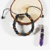 Soulnioi Copper Snake Wrapped Natural Amethyst Gemstone Energy Healing Crystal