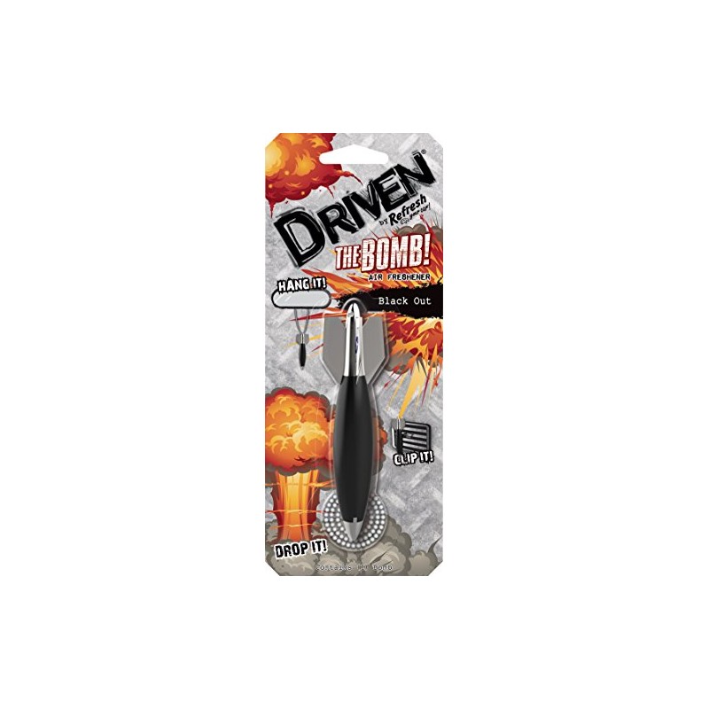 Refresh Your Car! Driven E300886500 The Bomb Air Freshener, Black
