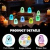 100PCS Halloween Mini Ghosts Figures Resin Ghost Figurines Glow in