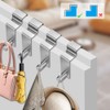 CODIRATO 4 PCS Over Door Hooks Stainless Steel Reversible Hooks