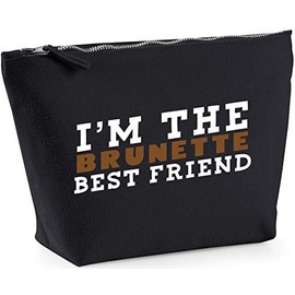 Hippowarehouse I'm the brunette best friend printed make up cosmetic wash bag 18x19x9cm