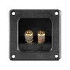 Speaker terminal,2 poles, 75,9x75,9mm with brass caps LK 02 QG