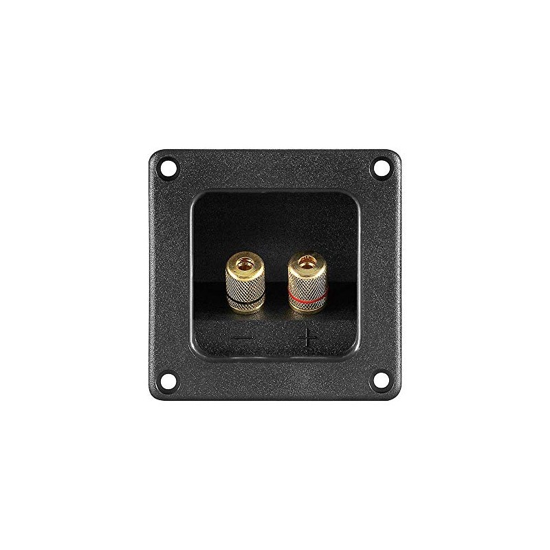 Speaker terminal,2 poles, 75,9x75,9mm with brass caps LK 02 QG