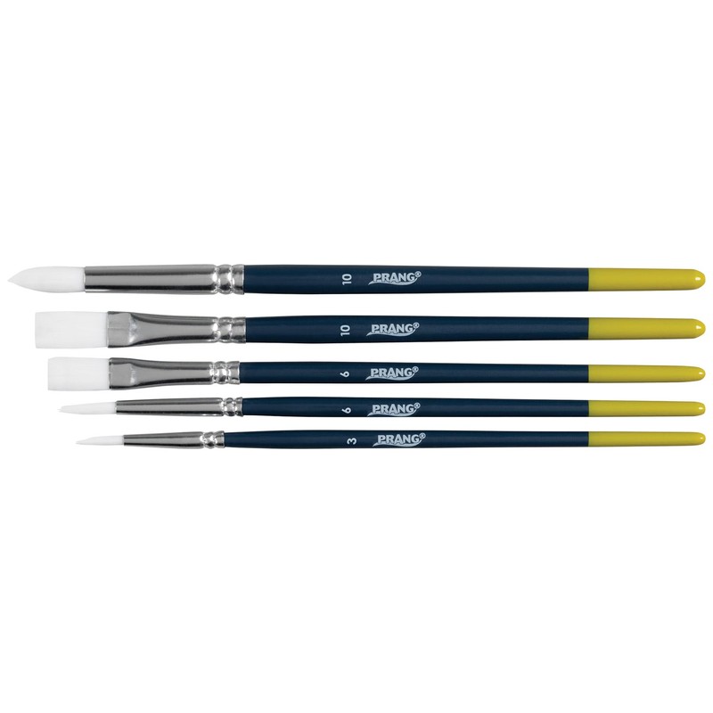 Prang Hobby Paint Brush Set, 5 Assorted Brush Sizes (94005)