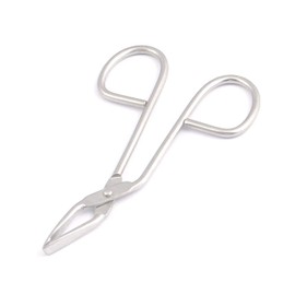 DDP Professional Stainless Steel Scissors Shaped Slant Tip Tweezer Clip 'Eyebrow'