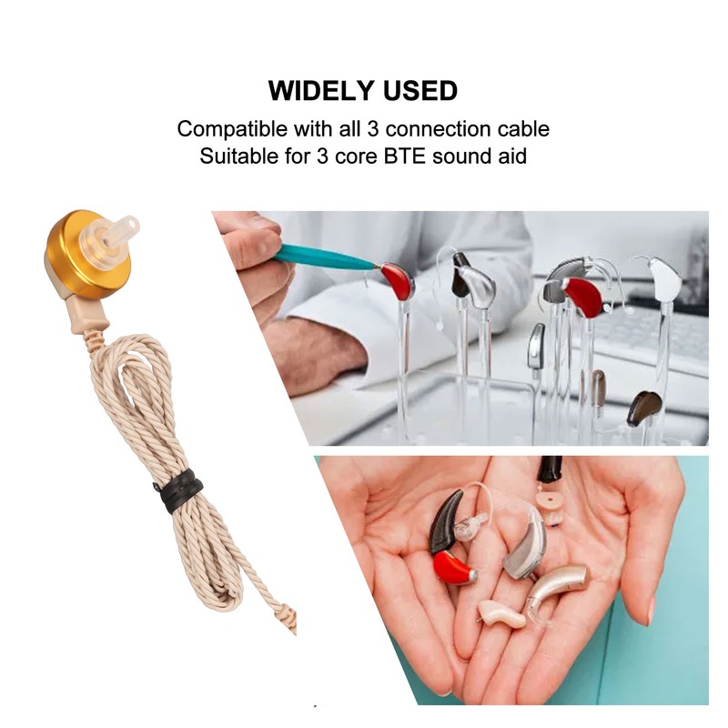 2 Set BTE Sound Aid 3 Pin Cable Wire Clearer